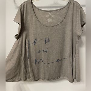 American eagle soft and sexy shirt. Says “you and me” on it
